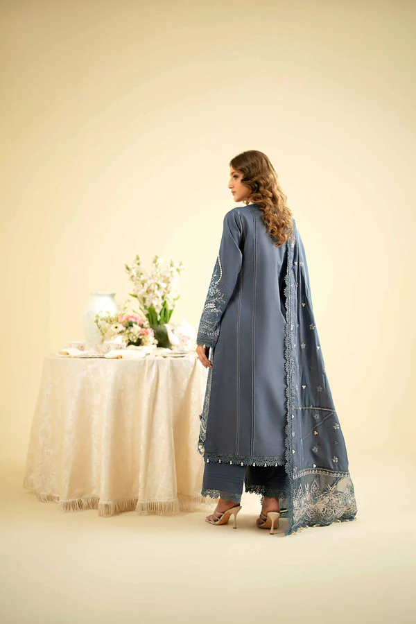 Elegant Floral Summer Lawn Dress by Nishat Linen