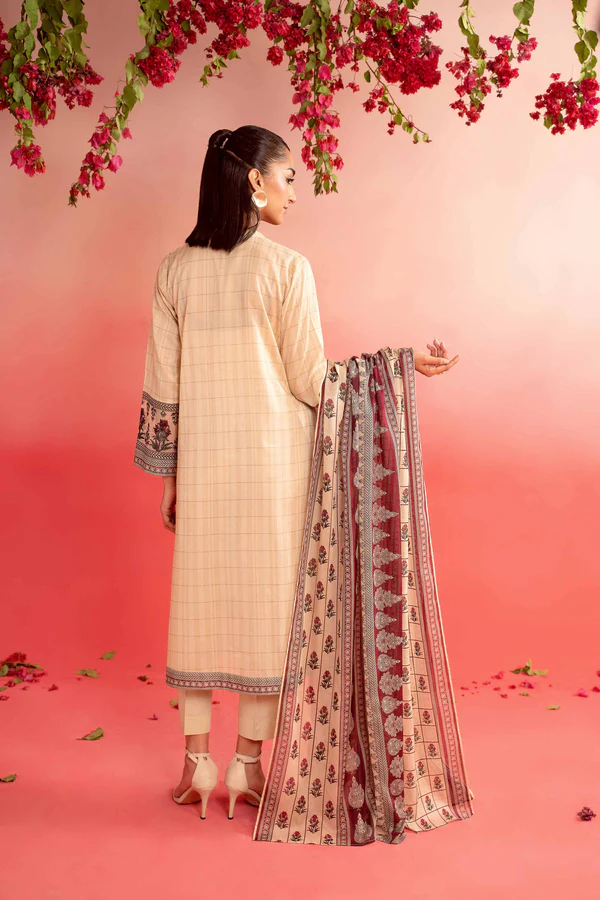 Sophisticated Pastel Lawn Dress by Nishat Linen