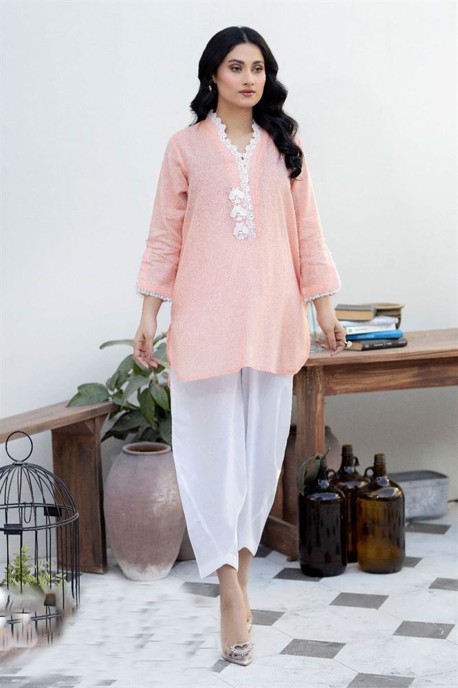 Assorted Summer 24 Stitched Embroidered Kurti - Graceful Elegance in Every Stitch