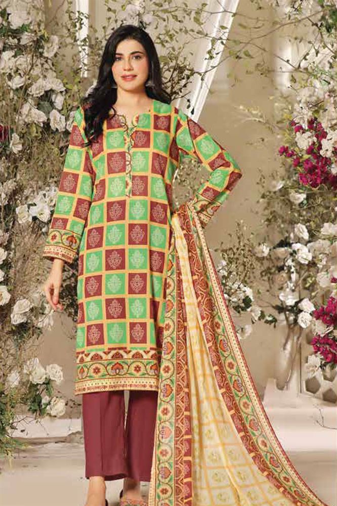 Red Unstitched 3pc Collection - Festive Glamour