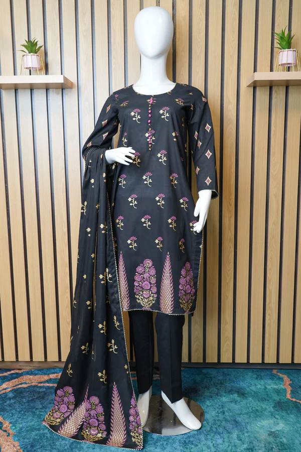 Madiha Jhangir Unstitched 2 Piece Suit - Classic Design