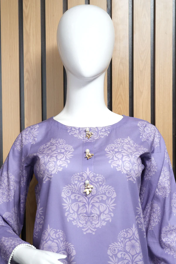 3 Piece Cambric Suit by Madiha Jahangir - Contemporary Design